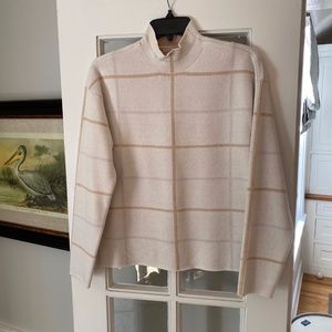 Anthropologie Lizzie Grid Mock Neck Sweater